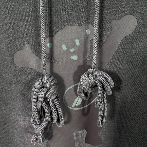 WE11DONE Teddy Bear Graphic Pullover Oversized Hoodie Size M - Picture 4 of 10